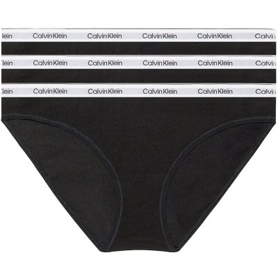 Calvin Klein 3 PACK dámské kalhotky Bikini PLUS SIZE QD5207EUB1 černá – Zboží Mobilmania