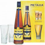 Metaxa 5* 38% 0,7 l (dárkové balení 2 sklenice) – Zboží Dáma