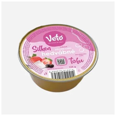 Country Life Hedvábné tofu s příchutí jahoda a rybíz 125 g – Zboží Mobilmania