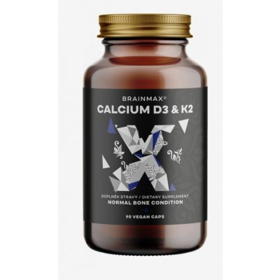 BrainMax Calcium D3 & K2 90 rostlinných kapslí – Hledejceny.cz