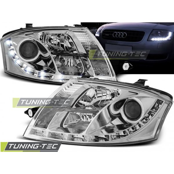 Přední světlomet Přední světla Devil Eyes Audi TT 8N 98-06 chromové