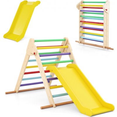 COSTWAY lezecký trojúhelník prolézačka 3 v 1 vnitřní skládací – Zboží Dáma