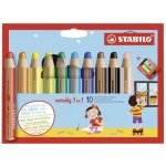 Stabilo 880/10-2 Woody plus ořezávátko 10 ks – Zboží Dáma