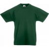 Dětské tričko Fruit Of The Loom Valueweight T 100% bavlna zelená lahvová 38