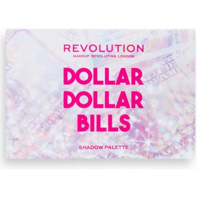 Makeup Revolution Power Shadow Palette paletka očních stínů Dollar Dollar Bills 6,6 g – Sleviste.cz