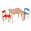 Dětský stoleček s židličkou Hajdalánek stolek Maty + židličky Luca červená modrá