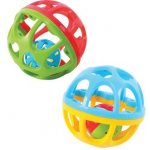 WIKY Míč s chrastítkem 9 cm modro-žlutý – Hledejceny.cz