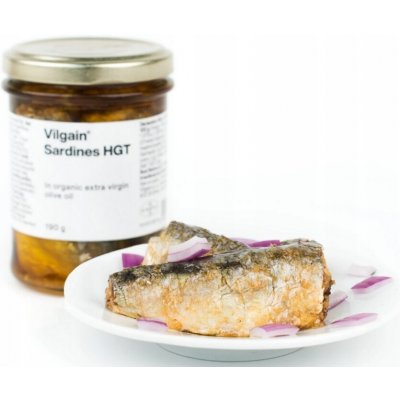Vilgain Sardinky v bio extra panenském olivovém oleji 190 g – Zboží Dáma
