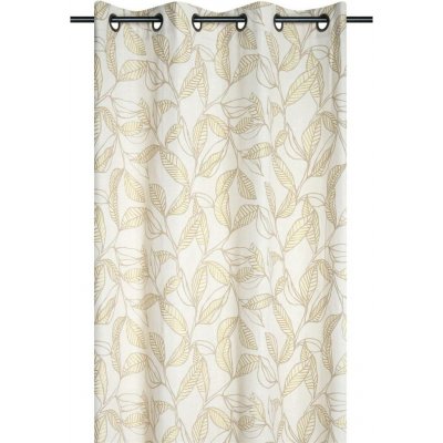 Home Styling Collection Záclona s potiskem béžových listů ANER, 260 x 140 cm béžová – Hledejceny.cz