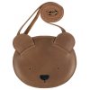 Dětský batoh Donsje Britta Classic Purse Bear kožená kabelka hnědá 5001001