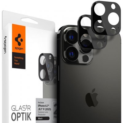 Pouzdro Spigen Optik Camera Lens Apple iPhone 13 Pro/13 Pro Max Black [2 PACK] – Hledejceny.cz
