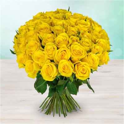 Rozvoz květin: Luxusní žluté růže - 70cm - cena za 1ks - Brandýs nad Labem-Stará Boleslav