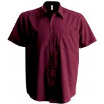 Kariban košile s krátkým rukávem vínová – Zboží Dáma