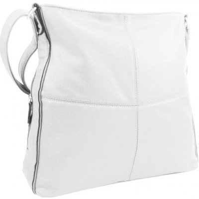 Praktická velká dámská crossbody kabelka 47-MH bílá – Sleviste.cz