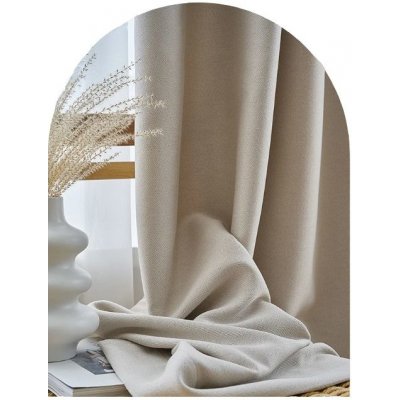 Zatemňovací a akustický závěs se zavěšením grommet top - Světle béžový, 130 x 180 cm – Hledejceny.cz