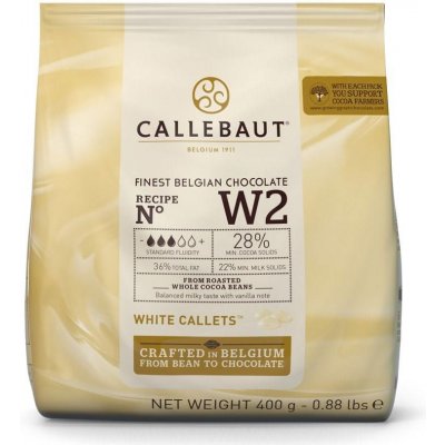Callebaut Čokoláda bílá W2 28% 400 g – Hledejceny.cz