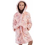 1T0444 Meruňkově růžový i bíle puntíkatý huňatý extra teplý župan dívčí bílý králíci oranžová – Zboží Dáma