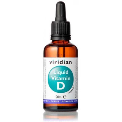 Viridian Tekutý vitamín D3 1000 IU, kapky 50 ml
