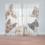 Sablio Záclony Štěňátka a koťátka: 2ks 150x250cm – Hledejceny.cz