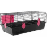 Small Animal Klec Matěj černá s růžovou výbavou 80 x 46 x 35 cm – Sleviste.cz