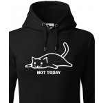 Canvas dámská mikina s kočkou Not today Černá – Sleviste.cz
