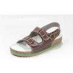 Jakub Obuv Fusbet dvoupásek 215101 kůže barevná hnědá – Zboží Dáma