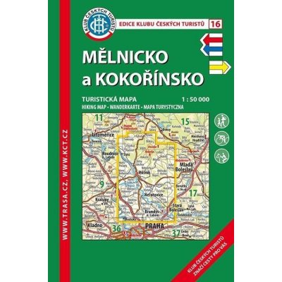 KČT 16 Mělnicko a Kokořínsko 1:50 000 Turistická mapa, 9. vydání – Zbozi.Blesk.cz