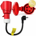Qoltec 52439 Qoltec adaptér CEE 32A 5P 400V Schuko 230V Redukce pro EV nabíječky max. 16A 3,5 kW – Zbozi.Blesk.cz