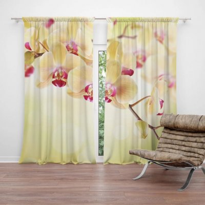 Sablio Závěs Orchidej 2: 2ks 140x250cm – Hledejceny.cz
