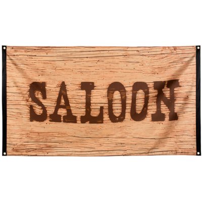 Vlajka s nápisem SALOON westernová – Sleviste.cz