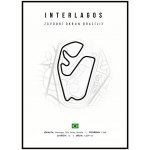 Jen tak z lásky Plakát Závodní okruhy Rozměr plakátu: 50 x 70 cm, Závodní okruh: Interlagos, Barevná varianta: Bílá – Zboží Dáma