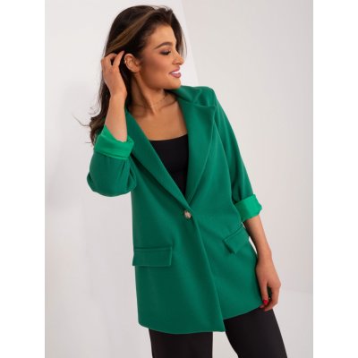 Italy Moda Tmavě zelené dámské elegantní sako -dhj-ma-18598.12x-green – Zbozi.Blesk.cz