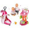 Výbavička pro panenky Smoby Prebaľovací vozík pre bábiku Baby Nurse s postieľkou+bábika+upratovací vozík ružový s vedrom a metlou 220316-7