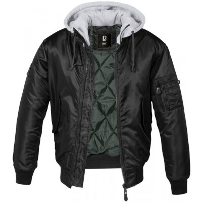 Urban Classics Hooded MA1 Bomber Jacket blk/gry – Zboží Mobilmania