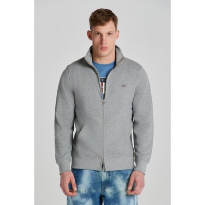 GANT REG SHIELD FULL ZIP SWEAT šedá – Zboží Mobilmania