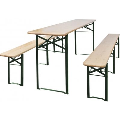 OMAXI 971177 Skládací cateringový stůl se 2 lavicemi 220 cm masivní borovice – Hledejceny.cz