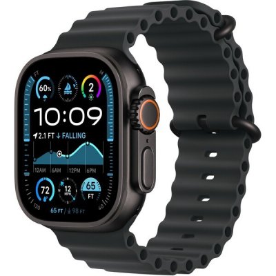 Apple Watch 49mm černý Oceánský řemínek - provedení z černého titanu MYPD3ZM/A – Zboží Živě