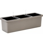 Plastia truhlík samozavlažovací Berberis Trio taupe 117 cm – Sleviste.cz