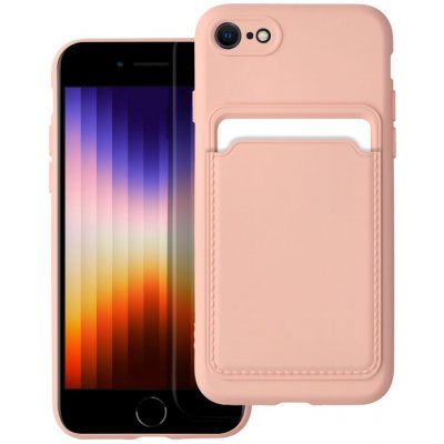 Pouzdro Beweare Vyztužené silikonové s kapsičkou iPhone 7 / 8 / SE 2020 / SE 2022 - růžové – Zboží Mobilmania