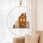 Boltze Závěsný kruh a světelné domky hnědý – Sleviste.cz