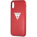 Pouzdro Guess PU Leather Case Triangle iPhone XS Max červené