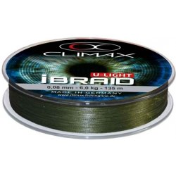 Climax Pletená šňůra iBraid U-Light Oliva 135m 0,08mm 6kg