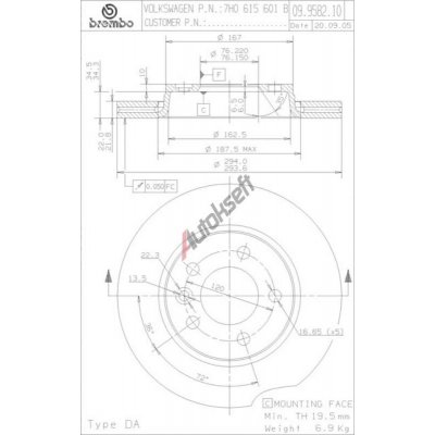 BREMBO Brzdový kotouč - 294 mm BRE 09.9582.10 – Hledejceny.cz