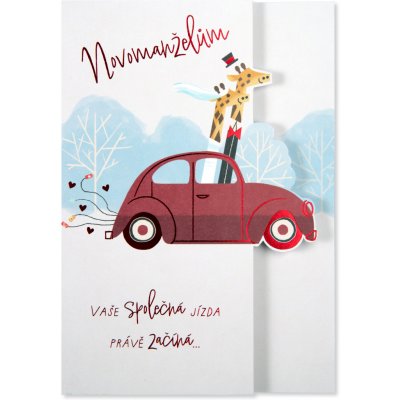 Albi Svatební přání - Žirafy v autě – Zboží Dáma