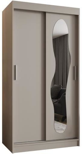 DobreSny Ultra s posuvnými dveřmi a zrcadlem 100 cm kašmírová
