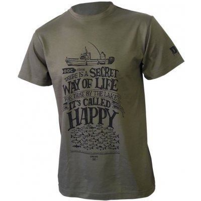 DOC Fishing Triko HAPPY khaki triko na ryby a běžné nošení – Zboží Mobilmania
