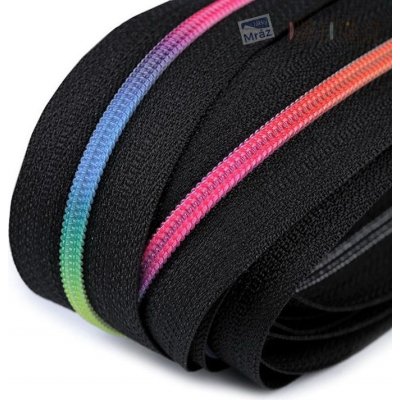 Duhový zip spirálový, šíře 3 mm – Zboží Mobilmania
