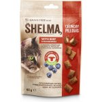 Shelma snack GF kočka polštářky hovězí / borůvka 60 g – Zbozi.Blesk.cz