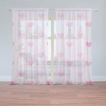 Sablio Záclony Růžové srdce: 2ks 150x250cm – Hledejceny.cz