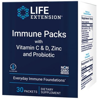 Life Extension Imunitní balíčky s vitamínem C a D, zinkem a probiotiky 30 Sáčků – Hledejceny.cz